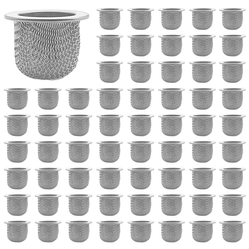 

ABAE-200Pcs Cocktail Smoker Filter Accessories, Double Screen Filter, Washable Stainless Steel Mesh Screen Filter Bowl