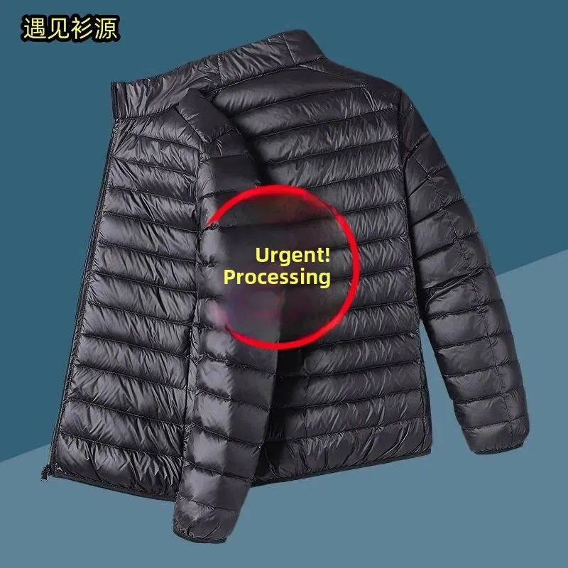 

Men's Lightweight down Cotton Jaet Autumn Winter ort Slim Fit Casual Hooded Warm Large Size Men's Clothing Cotton Coat
