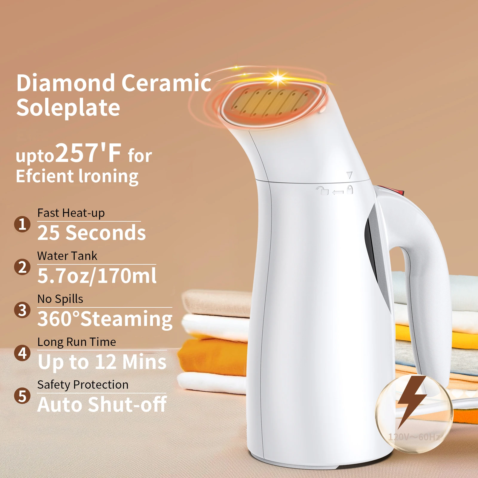 Handheld hanging ironing machine, small steam iron, portable mini home ironing machine