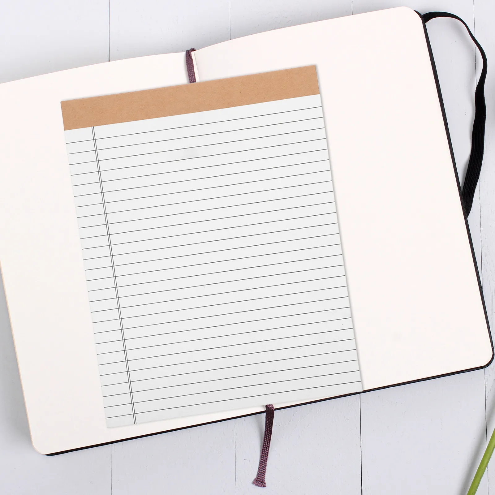 10Pcs Legal Notepads 203x280mm Ruled White Paper 30 Pages Each Double-Sided for Office School Home Daily Planning List