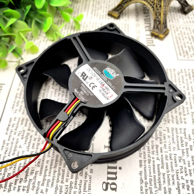 A9225-22RB-3AN-F1 9 CM 12V 0.18A 3WIRES CIRCULAR FAN 9025