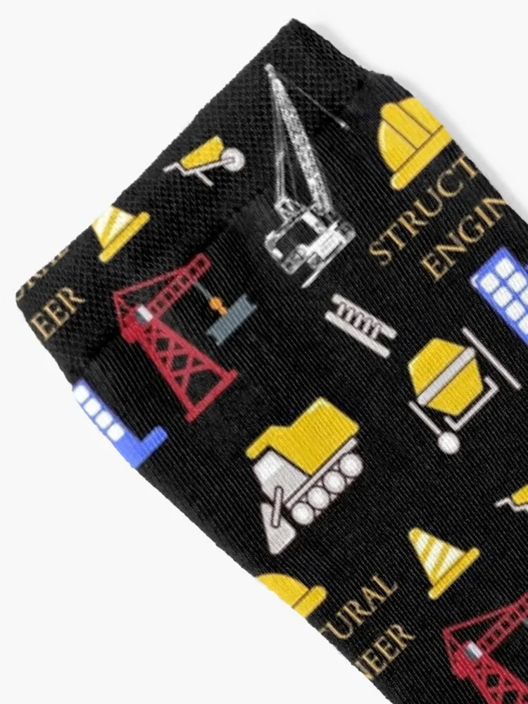 steel foundation load-Structural engineer Socks cartoon christmas gift New year's hip hop Men's Socks Luxury Women's