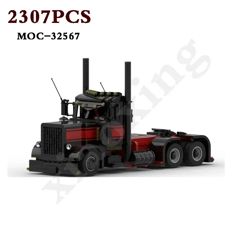 Peterbilt 389 Zware Vrachtwagen Model Moc-32567 Vrachtwagen Bouwstenen Assemblage Bouwsteen Speelgoed Verjaardagscadeaus Kerstcadeaus