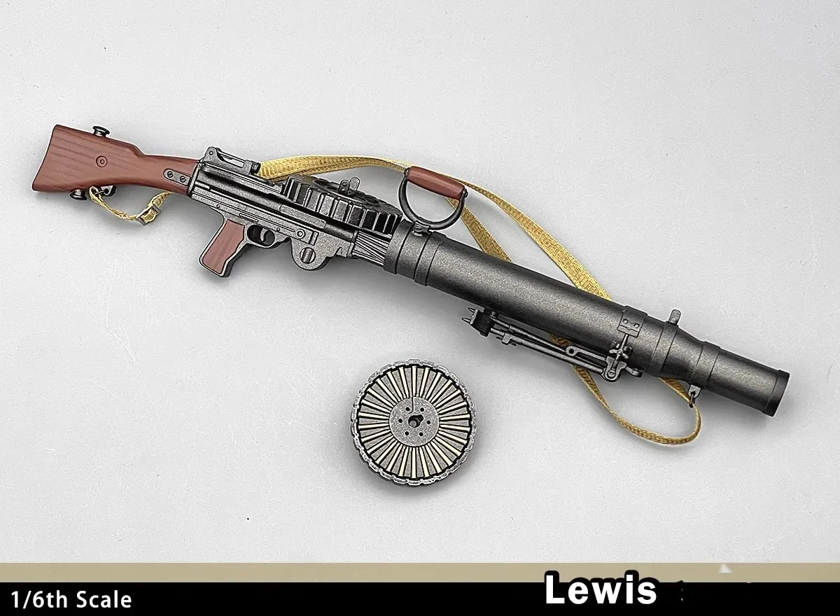 드래곤 1/6 군인 루이스 21CM 플라스틱 기관총 12'' 액션 피규어 모델 장난감 재고 있음