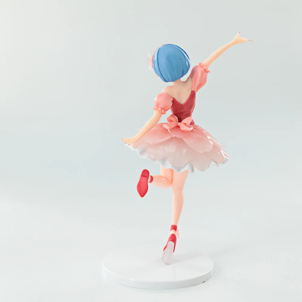 23cm anime figura re: vida em um mundo diferente de zero rem flores de cerejeira modelo de brinquedo coleção pvc ornamentos de mesa