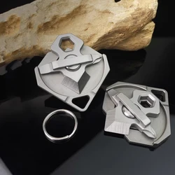 Petits outils de coupe portables en alliage de titane, tournevis multifonctionnel extérieur, clé d'urgence, pendentif