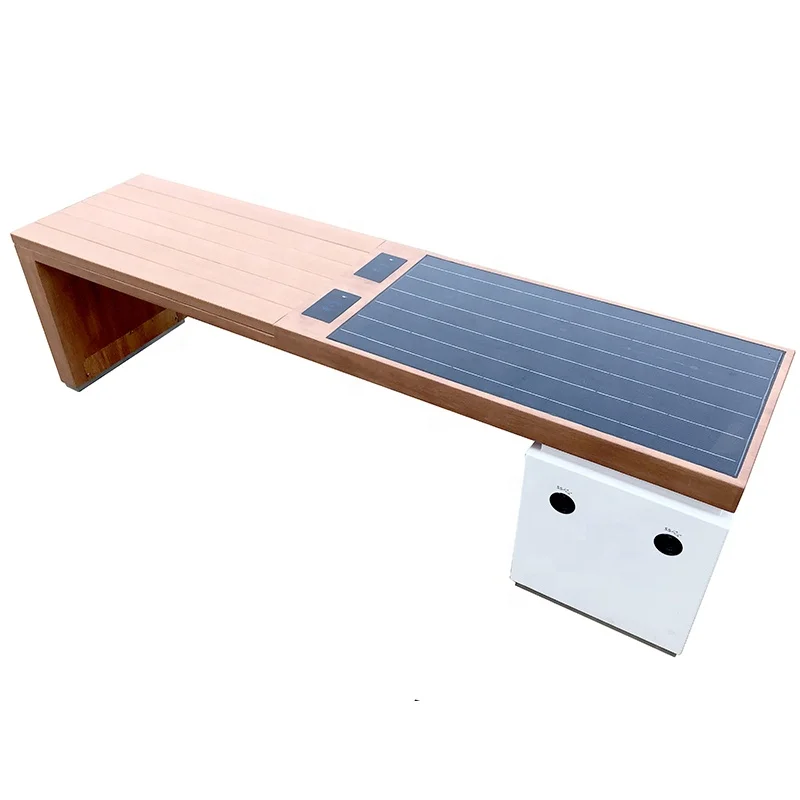 

Hot Sale Steel Outdoor Street Furniture Smart Solar Park Bench Factory Price