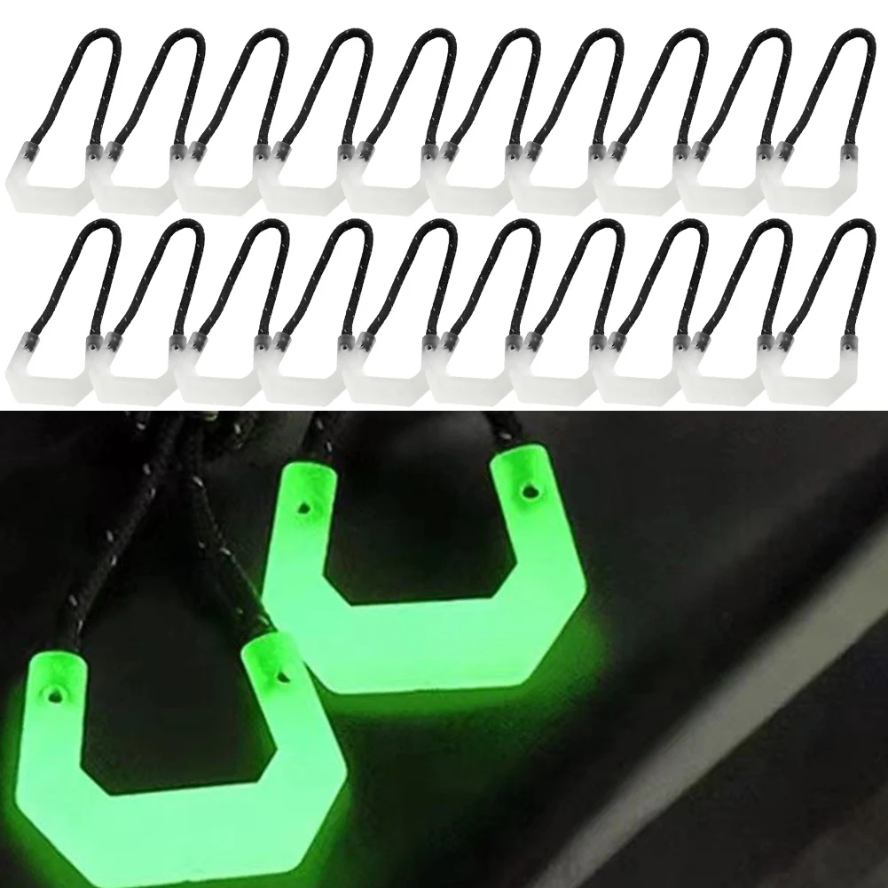 

Camping Zipper Accessories Easy Install Zipper Pulls Backpack Gadgets Camping Accessories Luminous Zipper Pull
