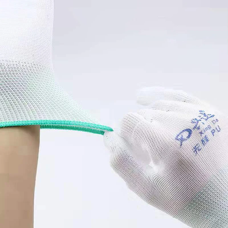 Guantes de trabajo electrónicos antiestáticos, protectores de manos con revestimiento de Palma de pu, antideslizantes para protección de dedos, 2 piezas