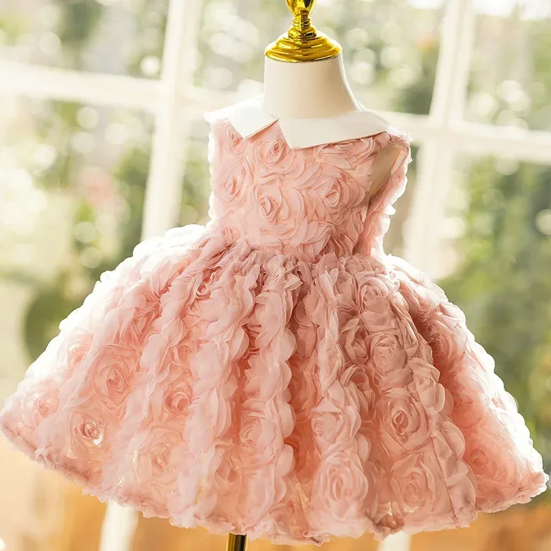 

ICJAEHAO 2025Birthday Dress Party For Kids Girl Vestido Bridesmaid Dresses Princess Children Clothes Evening Robe Toddler Gown