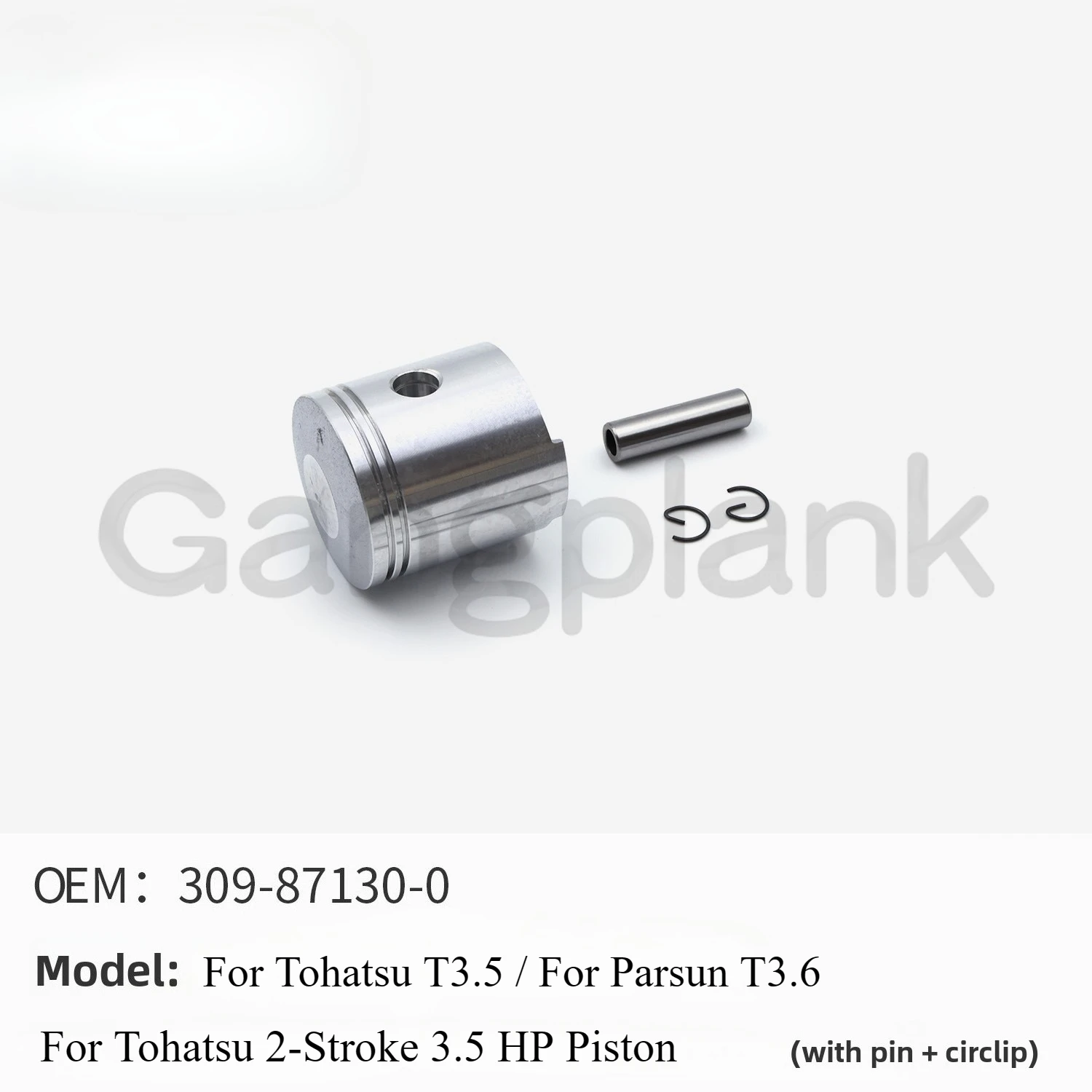 Outboard Engine Piston Assembly Suitable for Tohatsu 2-Stroke 3.5/5/9.8/HP and 4-Stroke 5/9.8 HP Boat Motor Piston Ring Set