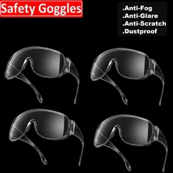 Safety Work Glasses Goggles ANSI Z87 Clear UV 400 Eyewear Anti-Fog Scratch Resistant Wrap Around Lab Industrials Eye Protection