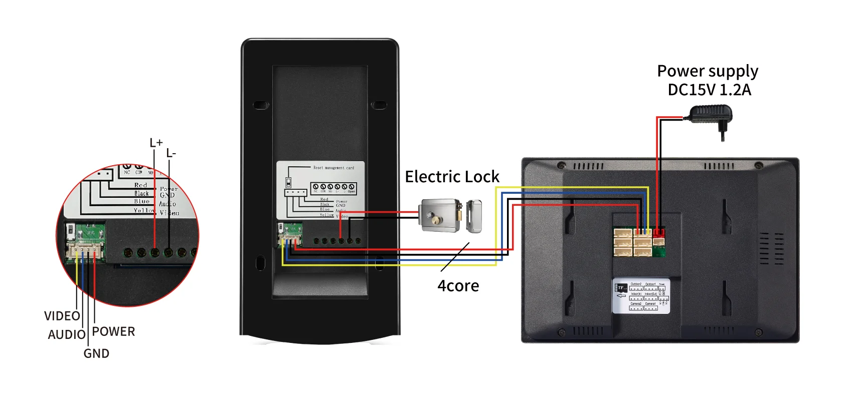 Tuya Wifi 2pcs 7 Inch Touch Screen Video Intercom Kit for Family HD Video DoorPhone Password / APP Unlock Doorbell Camera