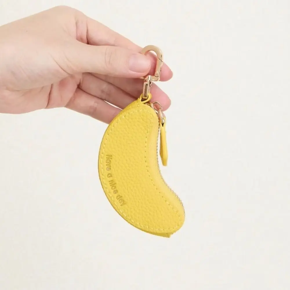 New Fruit Banana Shape Coin Purse Mini Multifunctional Wallet Keychain Headphone Bag Key Bag Bag Pendant Gift