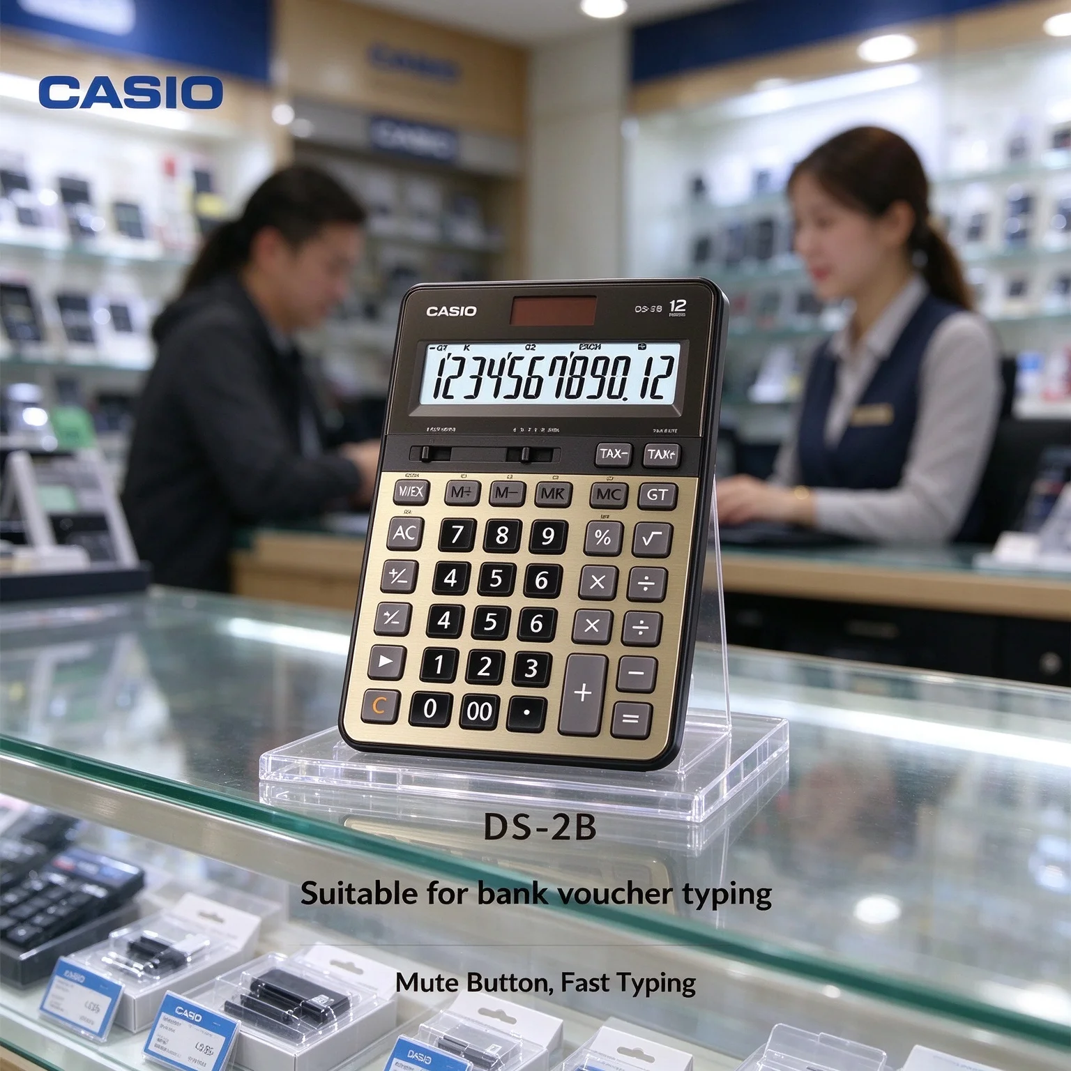 Casio /12Digit Calculator /Ledger Calculator DX12B/120B DX12B GX12B/14B/120B Anti slip base stable for daily account tally