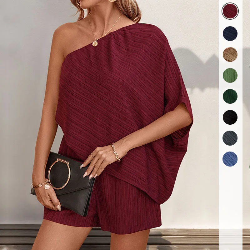 

Женский свободный комбинезон, женский модный комбинезон с наклонными плечами на талии и открытой спиной, комбинезон с короткими рукавами, комбинезоны Y2k