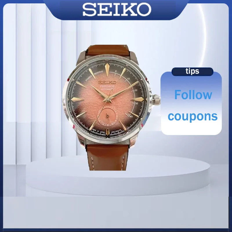 SEIKO Exquisite Dial Men\'s Watch Quartz Movement Creative Four Needle Dial High Quality Fashion Fine Leather Multifunctional