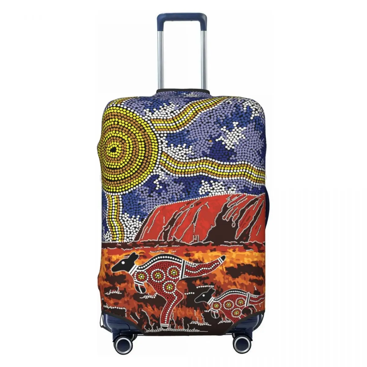 

Uluru Sky Luggage Cover Elastic Australian Aboriginal Art Travel Suitcase Protective Covers Suit For 18-32 inch