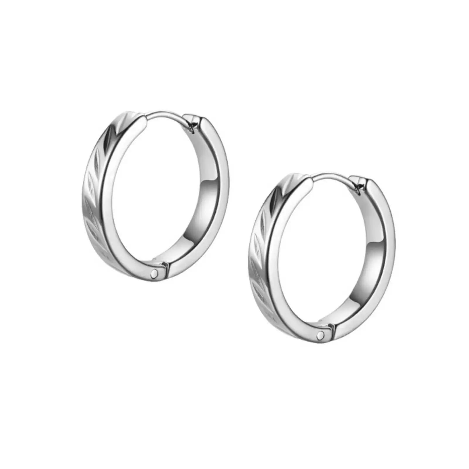 Elegante Creolen für Frauen und Mädchen, Hochzeit, ästhetischer Edelstahl, Schmuck, Geschenk – Detail 1