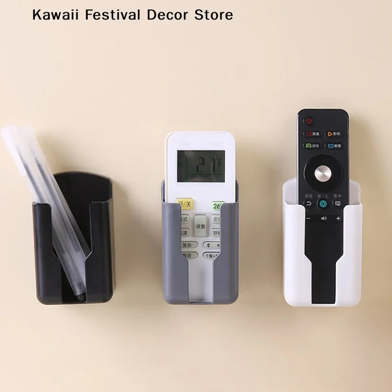 Universal Remote Controller Holder Phone Charging Bracket Air Conditioner Remote Controller Bracket Home Wall Mount Shelf Stand