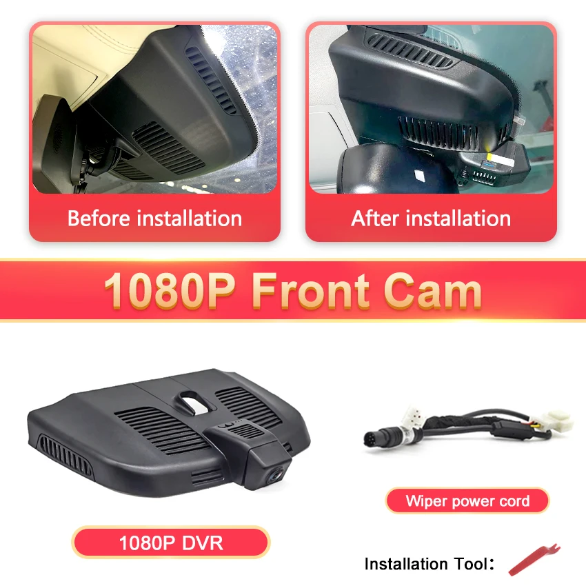 4K Wifi Dashcam Auto Dvr Achteruitrijcamera Voor Mercedes Benz V Klasse W447 V200d V220d V250 V260 V300d Eqv Metris Marco Polo 2014-2022