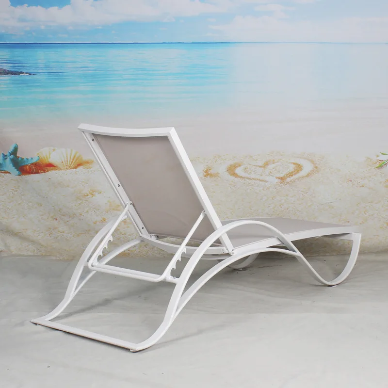 Cadeira de praia de malha externa, cama de apoio de braço de malha externa