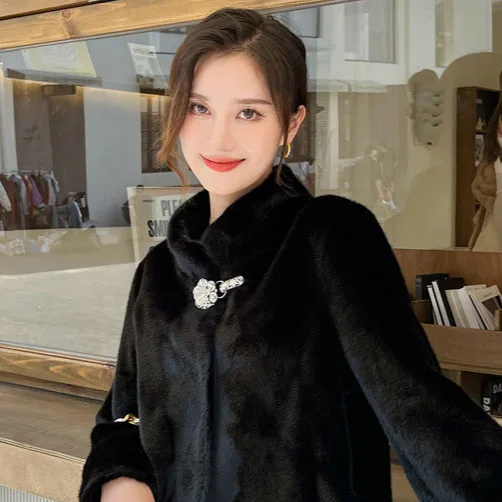 

Роскошная горячая распродажа, зимняя женская шуба из натурального кроличьего меха, теплая куртка из кроличьего меха, женская модная верхняя одежда из натурального кролика Wh30