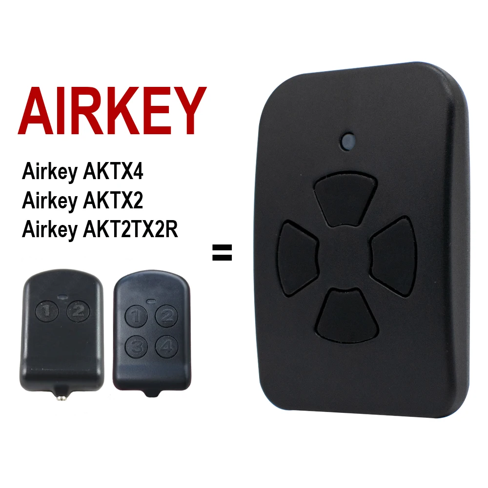 Airkey AKTX4 AKTX2 AKT2TX2R Remote Control Garage Door 433.92MHz Rolling Code Handheld Command Transmitter Opener Keychain