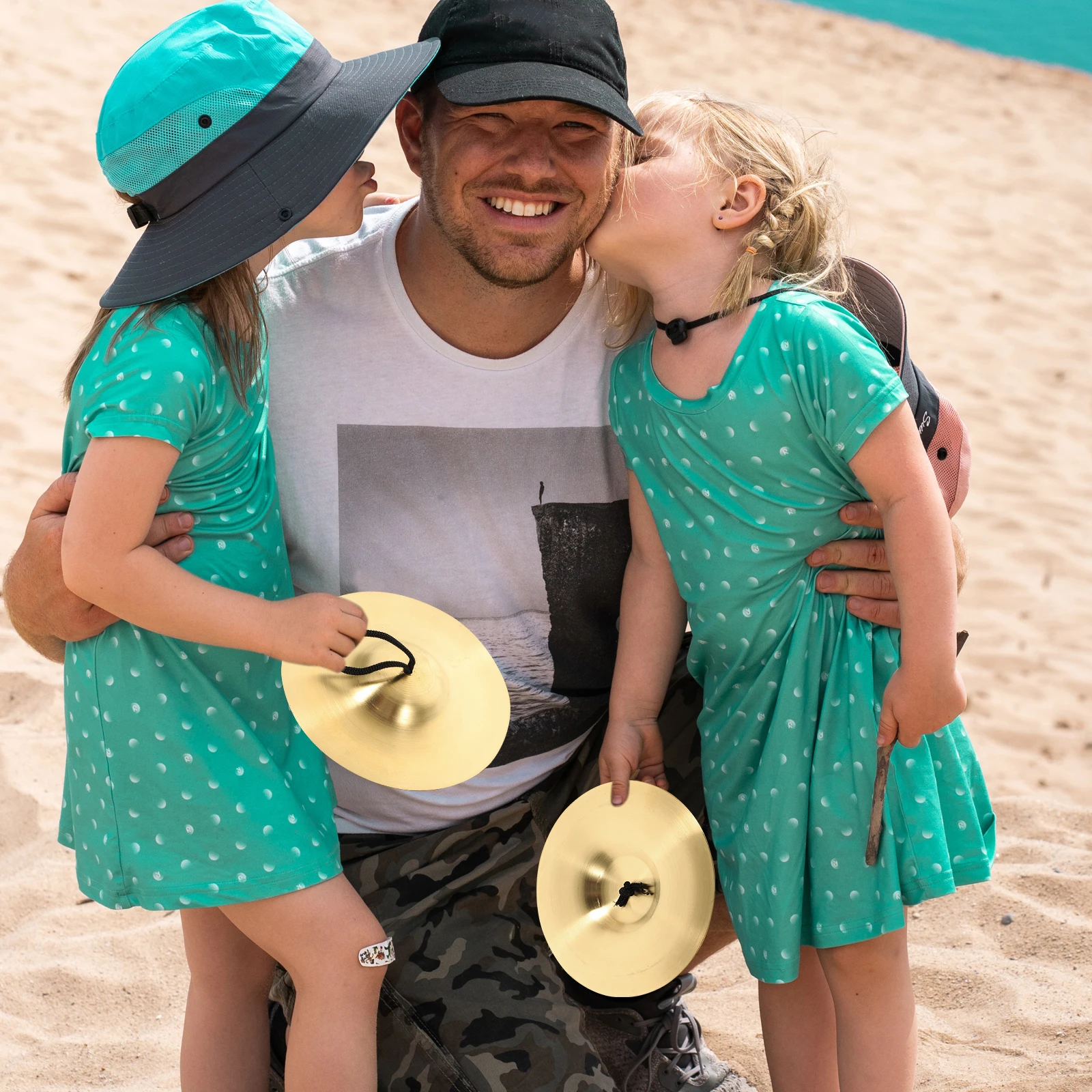 

Copper Cymbal Durable Portable Finger Instrument for Kids Belly Small Finger Instruments Dance Party Toys Small Cymbals