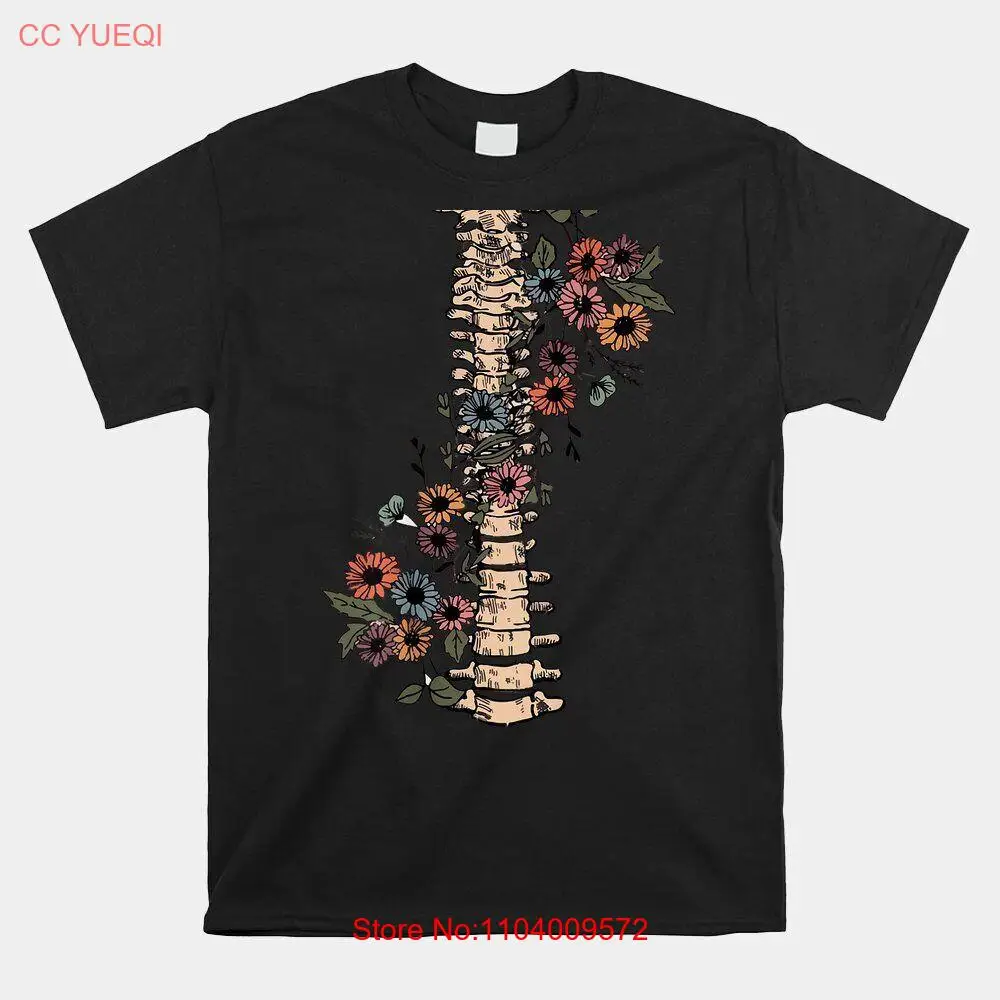 ! Grow Through It Flower Spine Skeleton T-shirt Size S-5XL