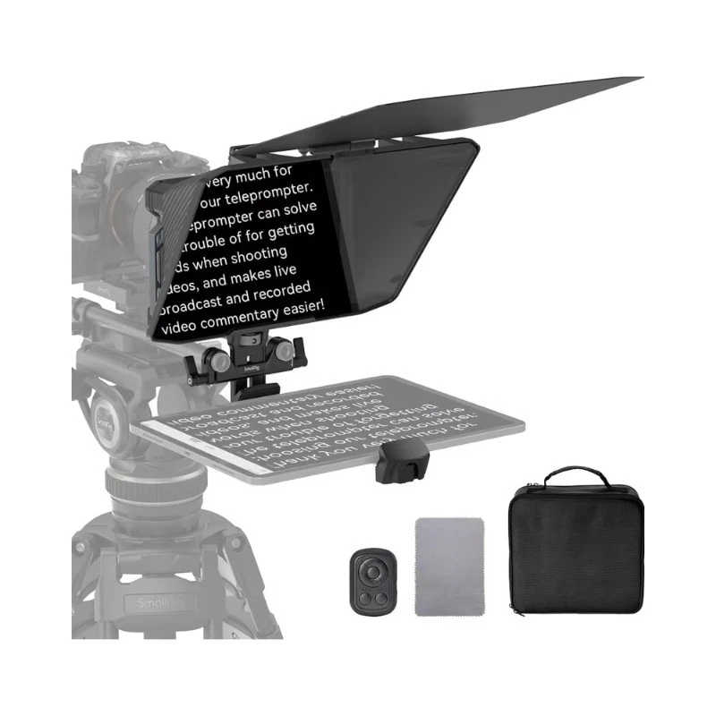 11‑Inch Tablet Teleprompter PDF‑Supported Mirror‑Free Design 15mm LWS Baseplate DSLR Live Stream Interview Shooting Accessory