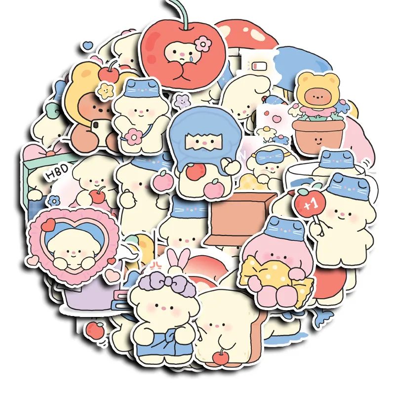 Autocollants de dessin animé doux et mignon, 40 pièces, décalcomanies sur le thème des fruits ours pour journaux, bouteilles d'eau, coque de téléphone, décor, enregistrement, magasin YourLife