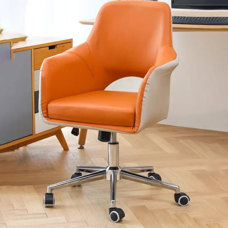 Computer Office Backrest Barber Chair Adjustable Swivel Barber Chair Nail Salon Rolling Wheels Barberia Furniture for Barberia