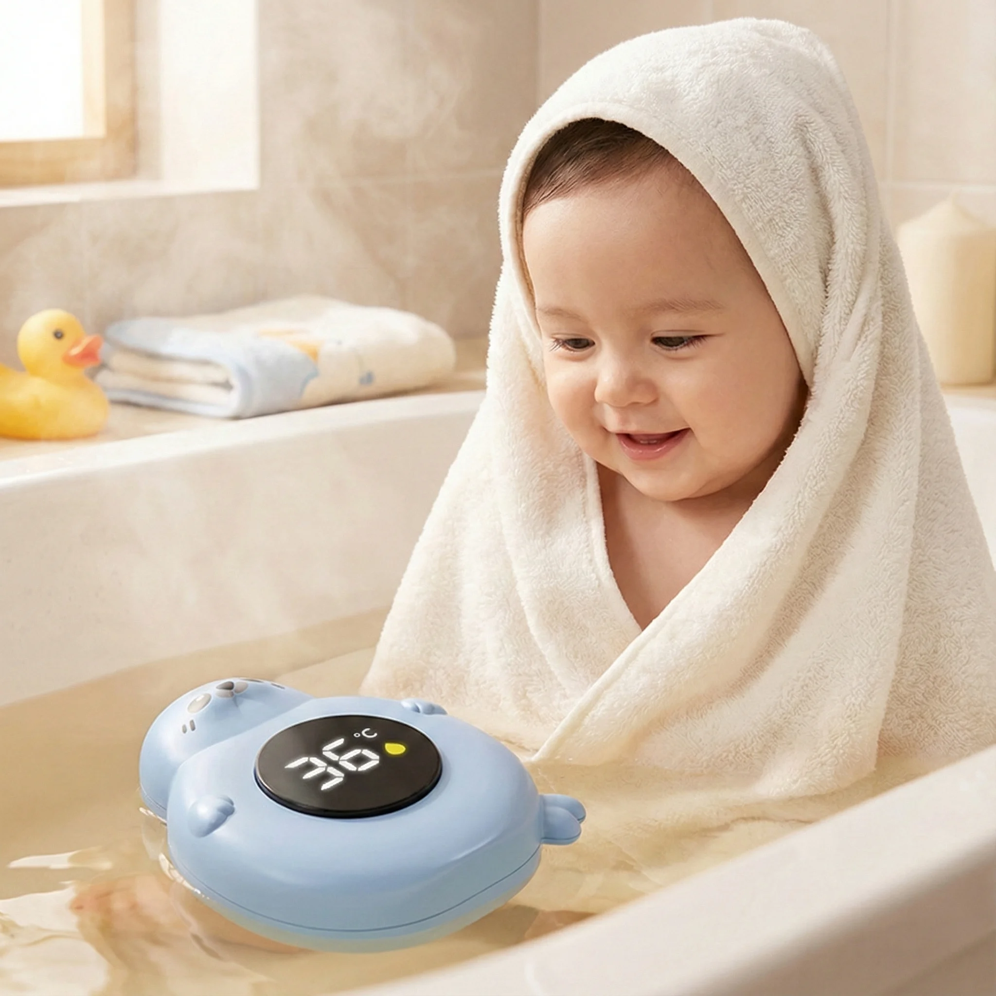 

baby bath thermometer Tub Temperature Monitor Hot Cold Water Resistant Temperature Warning Monitor Upgraded Sensor LED display