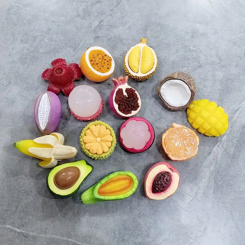 6pcs some fruits to soothe the mood, simulate small accessories, computer ornaments, workstations, office desk ornaments