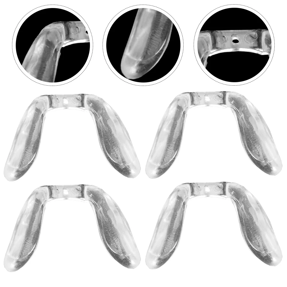 4 Pcs Eye Glass Nose Pads Aunglasses Silicone Supplies Silica Gel Eyeglass Miss Holder