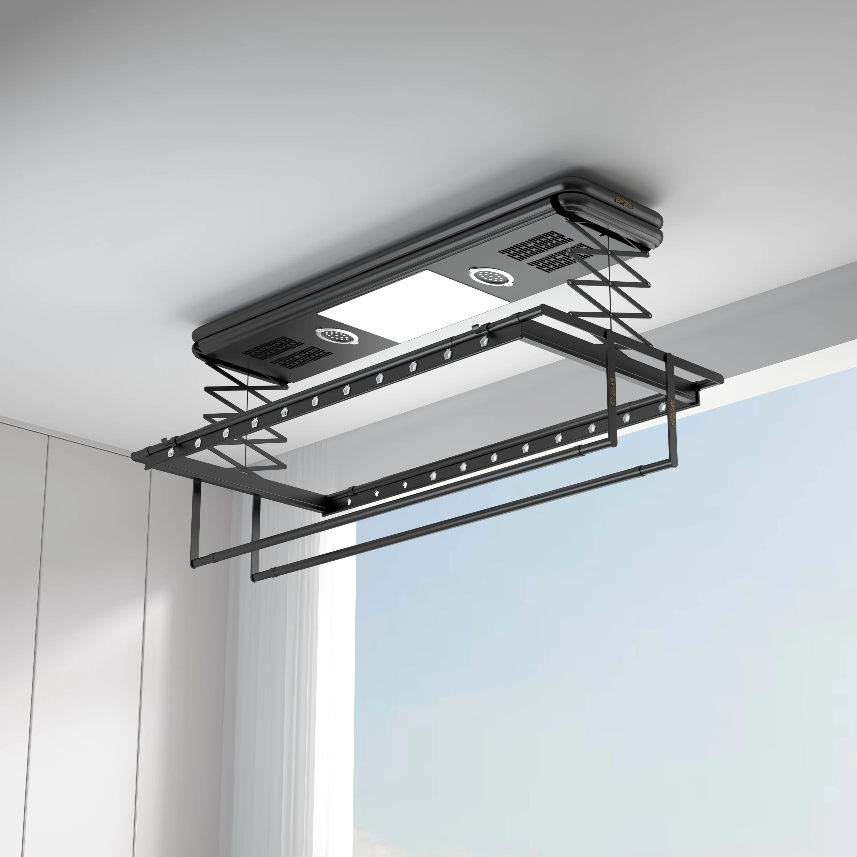 

Electric Clothes Drying Rack Indoor Balcony Intelligent Remote Control Automatic Lifting Clothes Drying Rod Folding Clothes Dryi