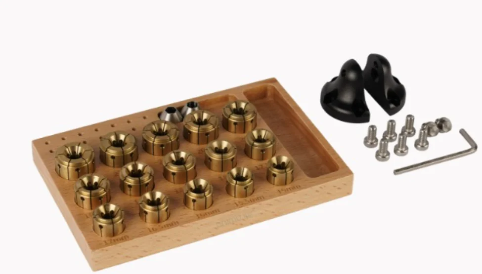 Excentrische bal (roestvrij staal) + ingelegde gegraveerde gouden baltang + graveergereedschap, ideaal voor sieraden & metaalbewerking