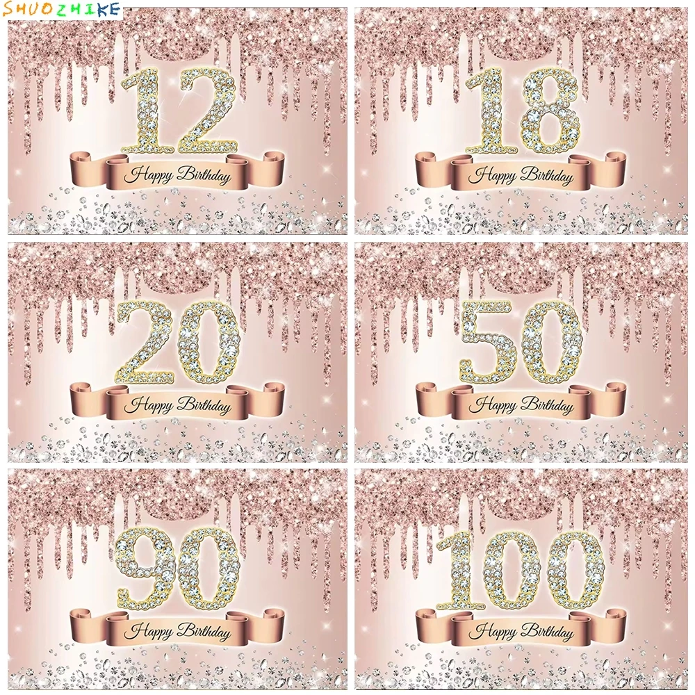 

Happy 1-100 Birthday Photography Backdrop Baby Shower Party Decor Little Bee Gender Reveal Photo Studio Background SD-06