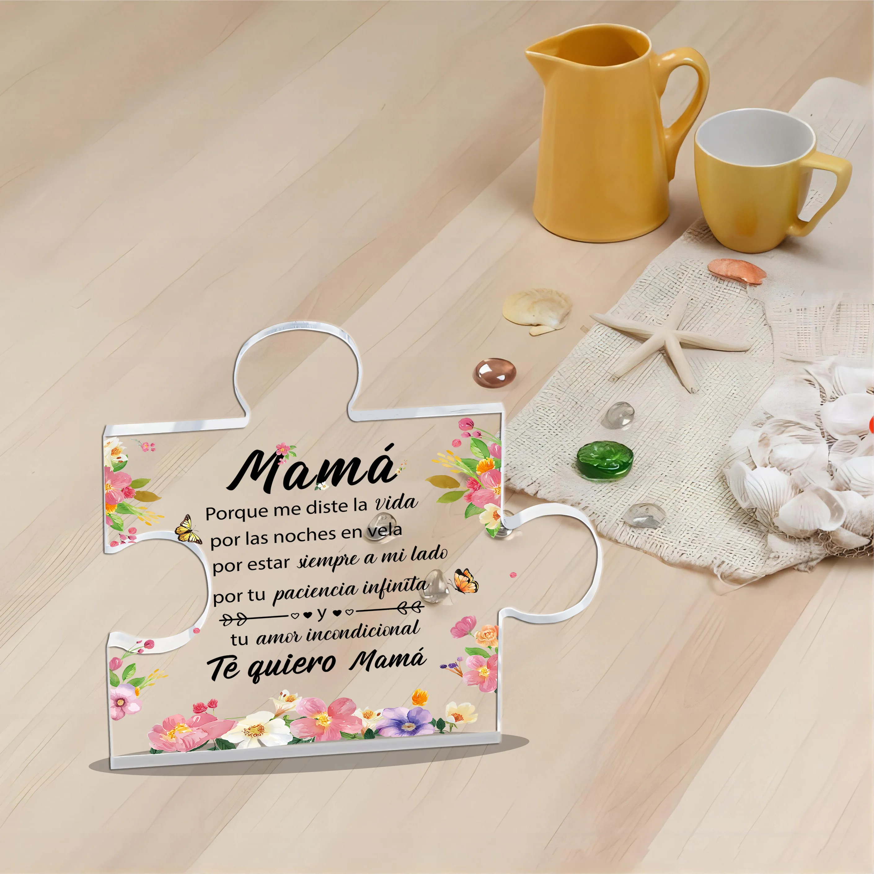 Spanish Mom Birthday Gifts - Regalos para Mamá Acrylic Gift for Office Desk Decor Keepsake Paperweights Gifts