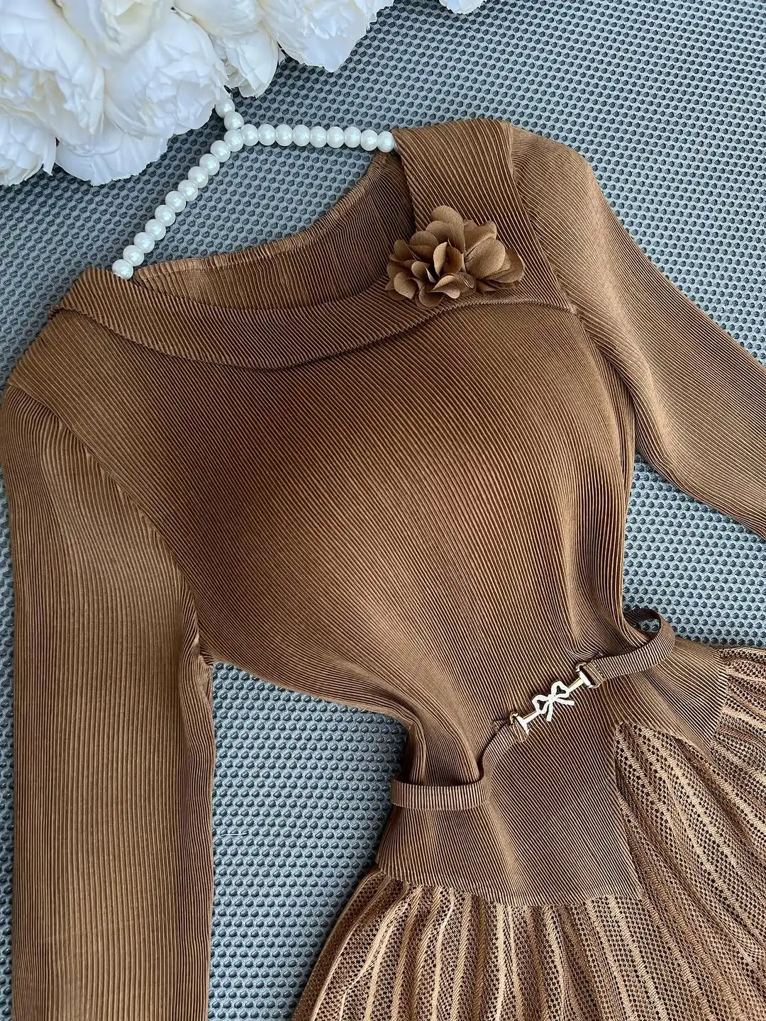 ANLAN 新ミヤケ 2025 夏大きいサイズの女性薄いプリーツドレスシンプルなウエストエレガントな大きな弾性プロムロングドレス 2AN6109