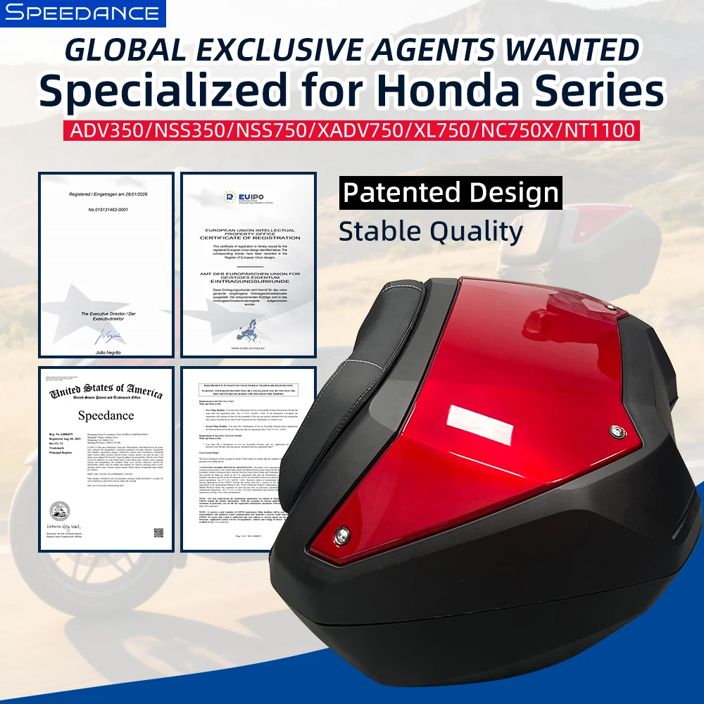 

Speedance 50L Motorcycle Top Box for Honda NSS350 2023-2026, Large Capacity Rear Luggage Storage for Touring & Commute