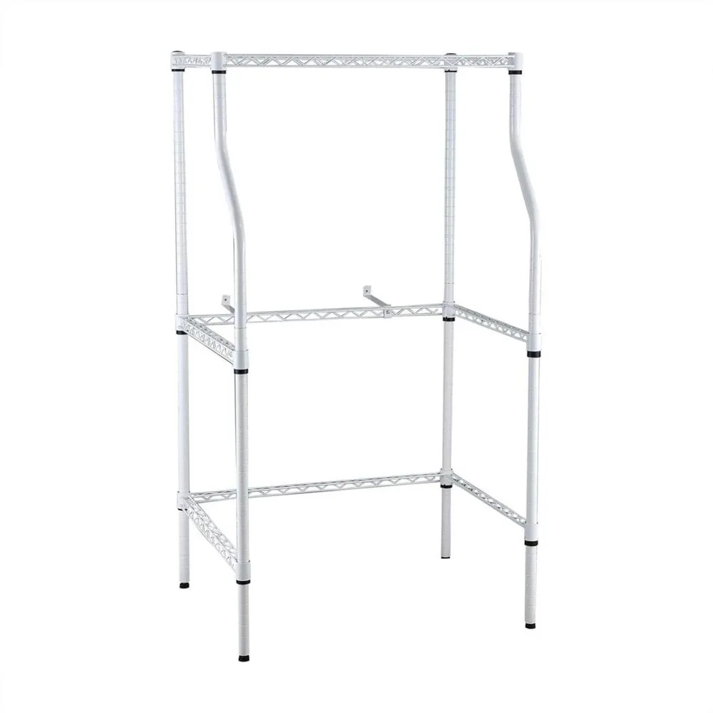 Chef Clothing Drying Rack Stand for Laundry, Powder Coated Metal, White