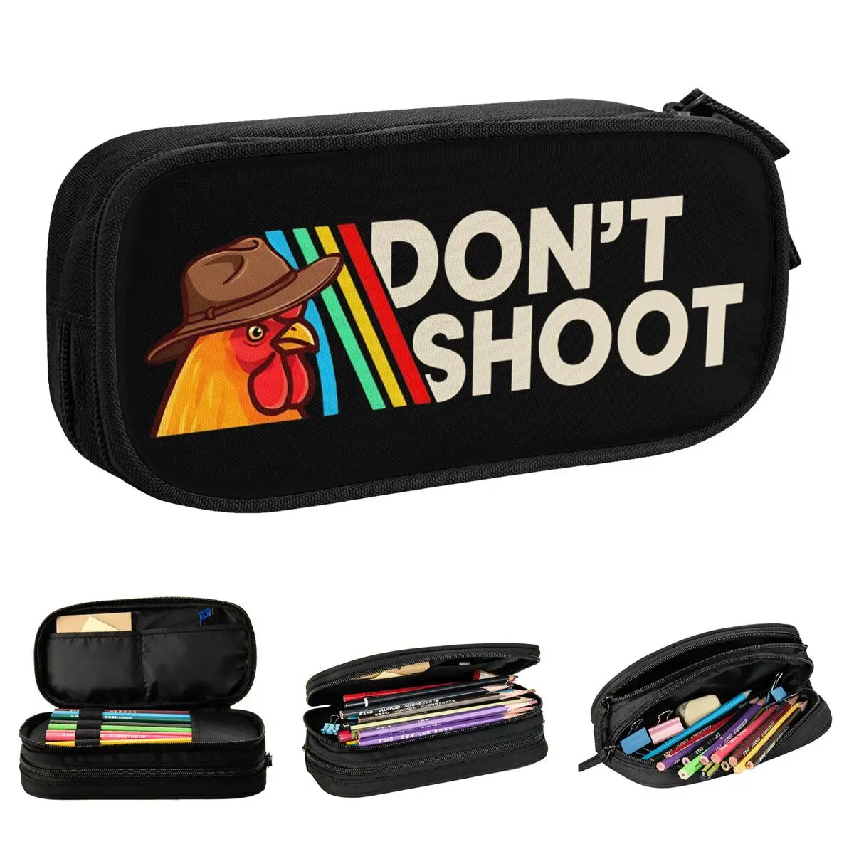 

Large-capacity Pencil Pouch Dont Shoot Arc Raiders Merch Double Layer Pencil Box Girl Makeup Bags Birthday Gift