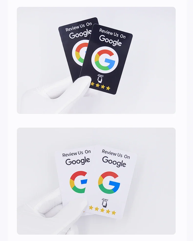 100Pcs Reusable Google Review Tap NFC Card, Review Us On Google Programmable NFC Tap Card User-Friendly Time-Saving Factory spot