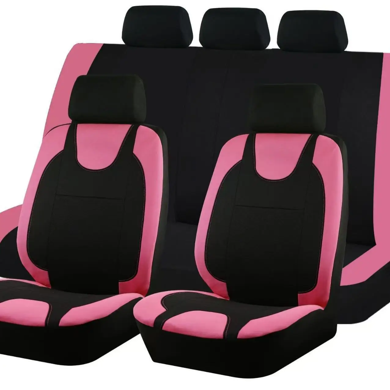 Universal 7 Colors Car New 5 Seats Cover Auto Car Seat Covers Ployester Cushion Full Set Front Rear For Sedans Seat Covers AT MT