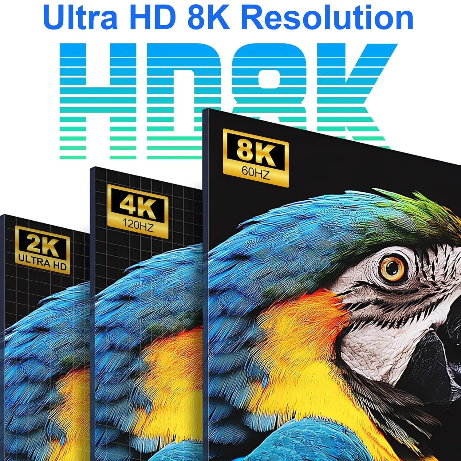 Przełącznik KVM HDMI 8K 4x1 Ultra HD 4K@120Hz USB 3.0 z 3 portami USB i 1 portem USB-C do udostępniania monitora, klawiatury i myszy przez 4 komputery — zdjęcie produktu 5