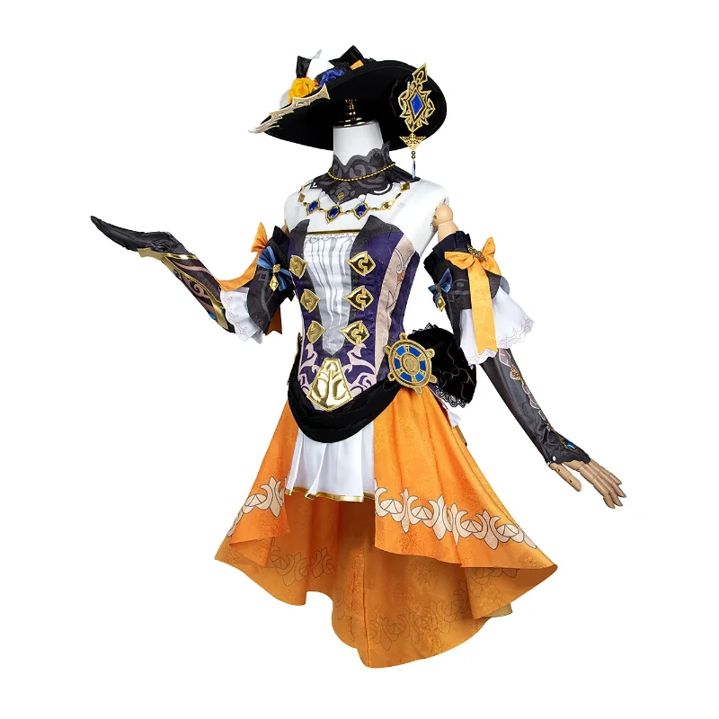 Navia cosplay juego Genshin Impact vestido uniforme disfraz peluca traje mujeres juego de rol Halloween Anime carnaval fiesta trajes