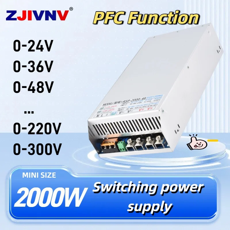 

2000W PFC function switching power supply 24v 36v 48v 60v 80v 90v 110v input 100~230vac AC -DC SMPS LED, INVERTER, DRIVER