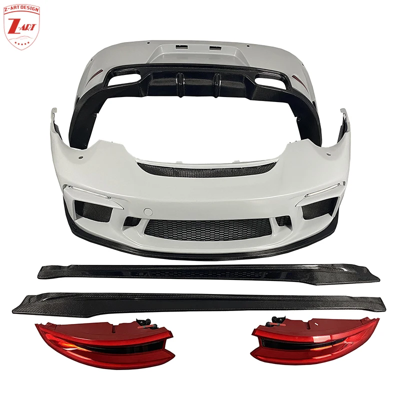

Комплект кузова Z-ART 991.2 для 911 2005-2011 Комплект кузова для подтяжки лица для переднего бампера от 997 до 991 + боковые юбки + задний бампер для 997.1 997.2